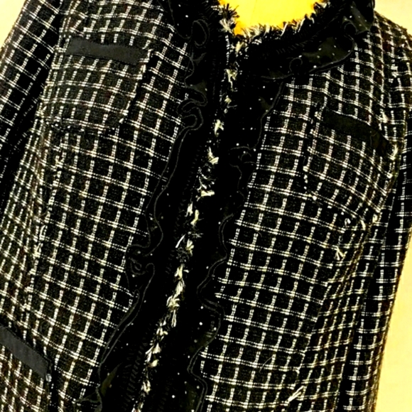 Katherine New York Jackets & Blazers - Classy Black and White Plus Size Tweed Jacket/Coat Size 1X by Katherine New York